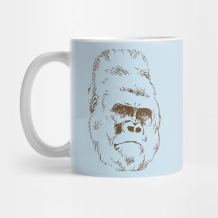 Gorilla Head Line Art Mug